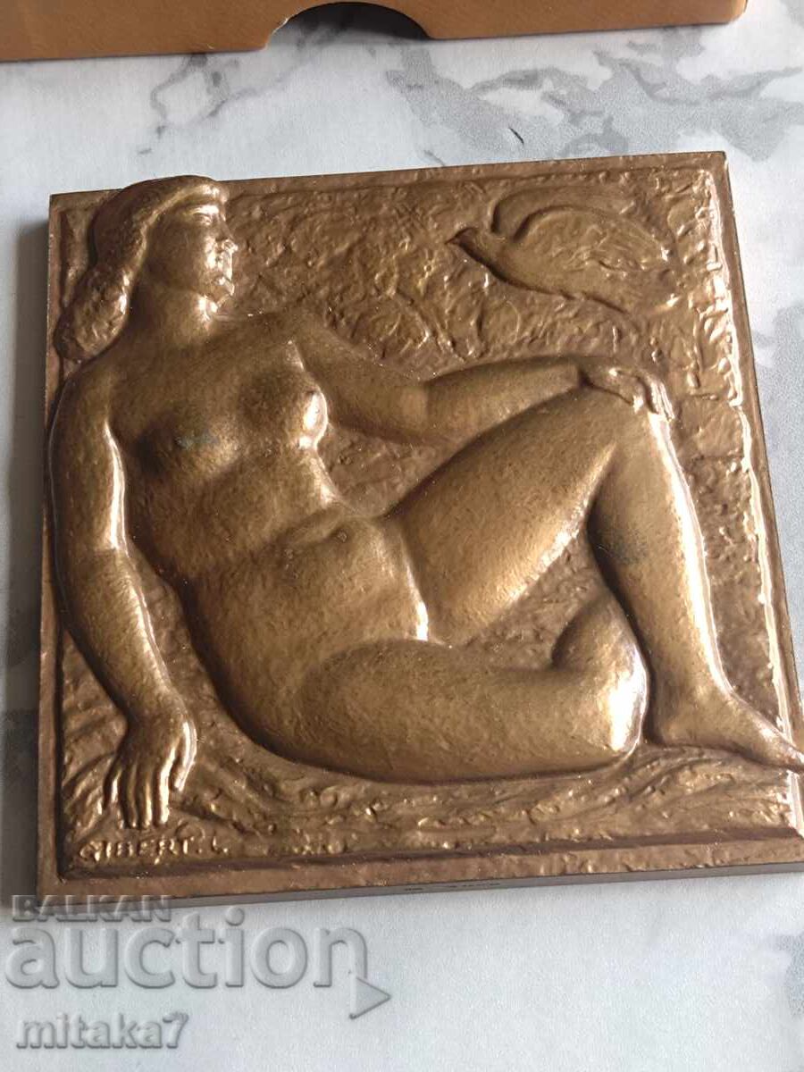 Auction  Bronze plaque, France