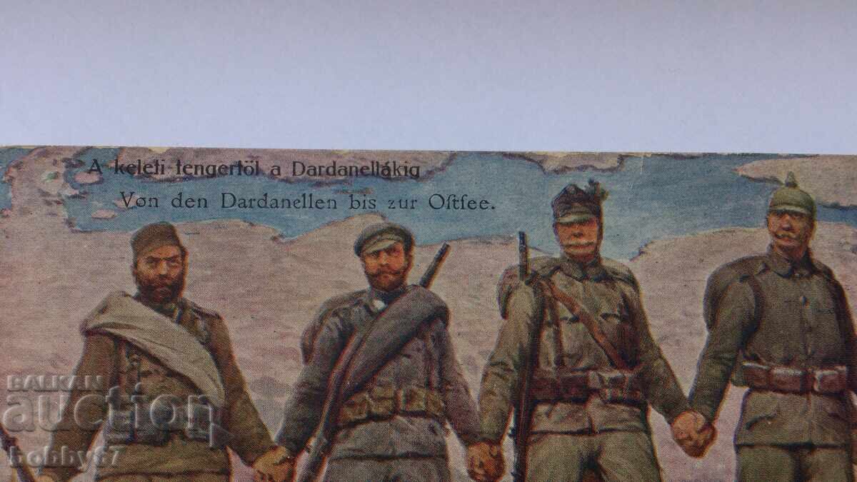 Licitație Carte poștală veche cu aliații noștri la Dardanele Licitație Carte poștală veche cu aliații noștri la Dardanele
