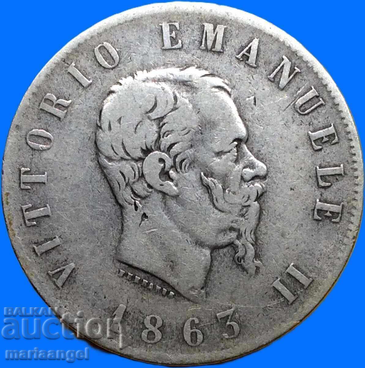 Italy 2 Lire 1863 T - Turin "DIGIT" DIGIT BN - Birmingham - 6 Italy 2 Lire 1863 T - Turin "DIGIT" DIGIT BN - Birmingham - 6