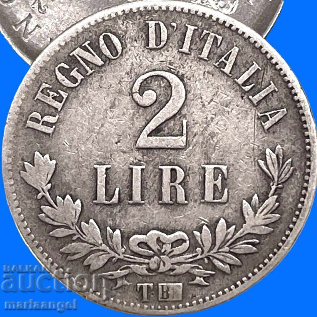 Italy 2 Lire 1863 T - Turin "DIGIT" DIGIT BN - Birmingham Italy 2 Lire 1863 T - Turin "DIGIT" DIGIT BN - Birmingham