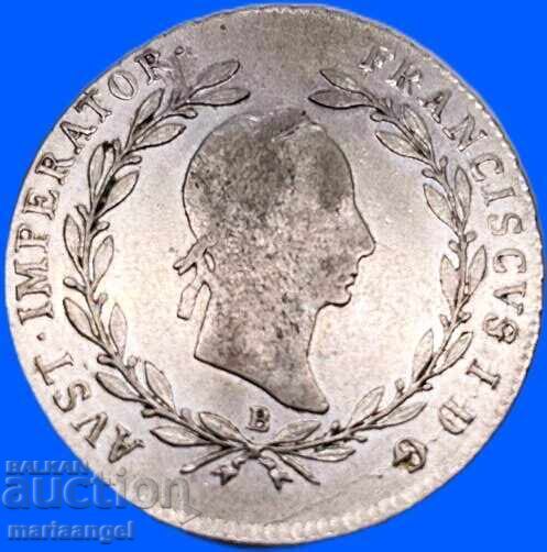 Licitație 20 kreuzer 1830 Austria B - Kremnitz argint