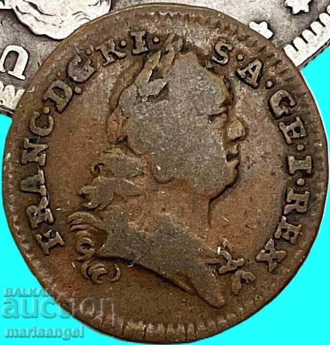 1 pfennig 1759 Austria 2.50g Emp. Franz Stephan - rare - 6