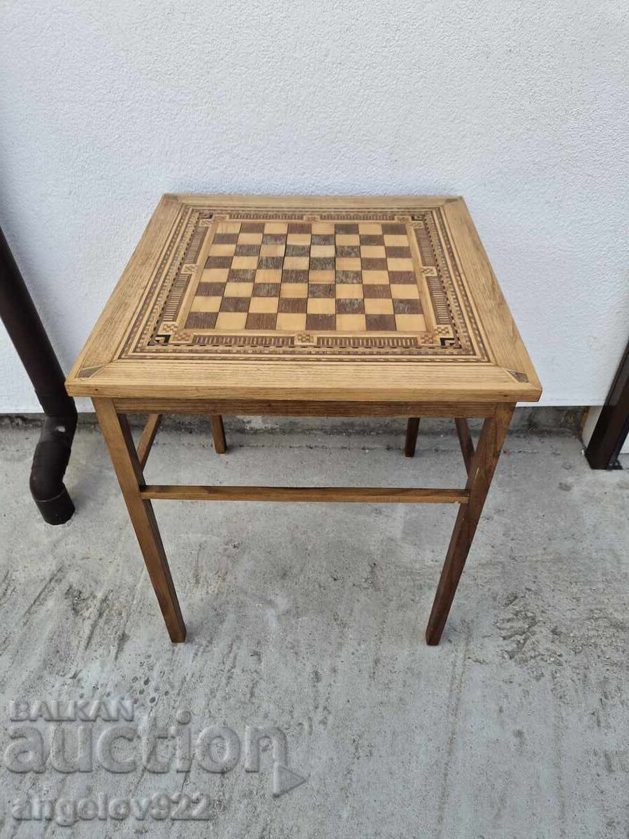 Vintage solid wood chess table!!! - 5