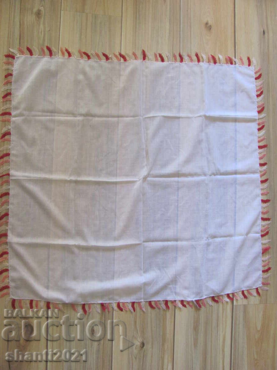 Headscarf for folk costume, white with lace, 80x80cm with price € 45.00 | 88.01 BGN Headscarf for folk costume, white with lace, 80x80cm with price € 45.00 | 88.01 BGN