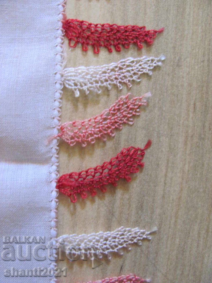 Headscarf for folk costume, white with lace, 80x80cm - 5 Headscarf for folk costume, white with lace, 80x80cm - 5
