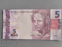 Banknote - Brazil - 5 Reales UNC | 2010