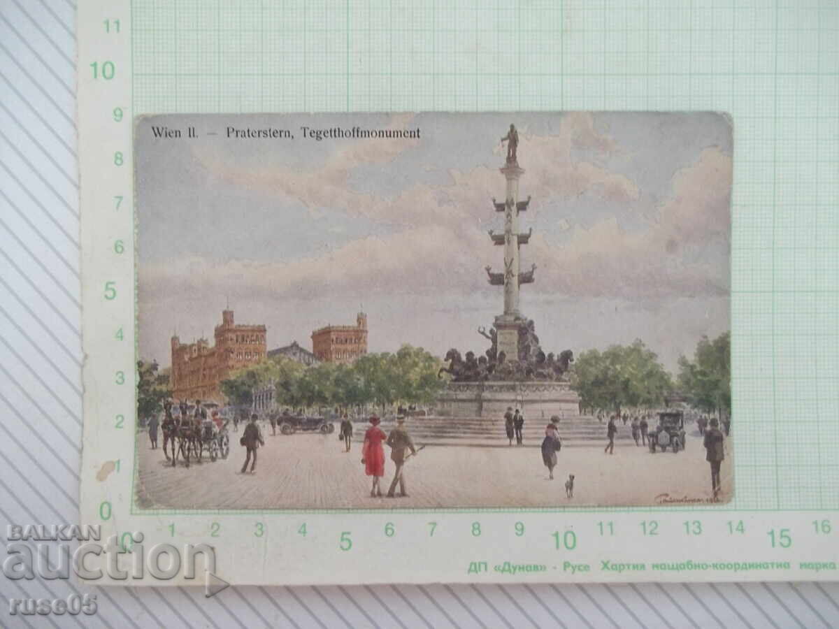 Postcard "Wien II.-Praterstern, Tegetthoffmonument"