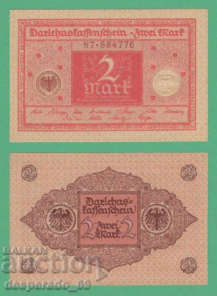 (¯`'•.¸GERMANIA 2 timbre 1920 UNC (varianta 2)¸.•'´¯)