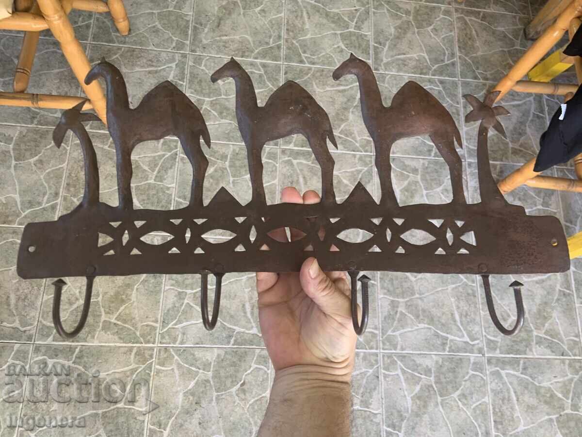 Auction  VINTAGE METAL COAT HANGER STAMPED RELIEF SHEET METAL