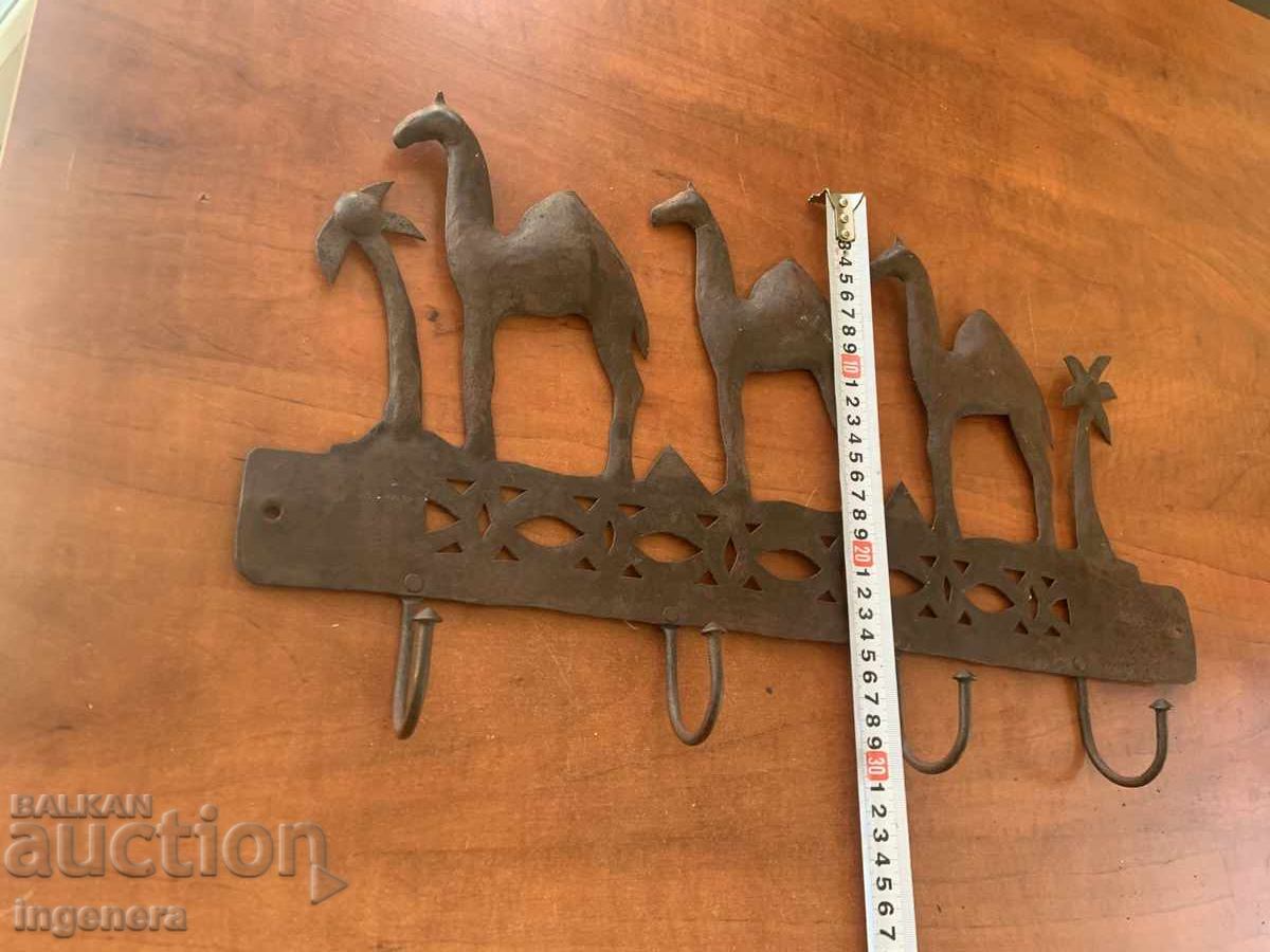 VINTAGE METAL COAT HANGER STAMPED RELIEF SHEET METAL - 5