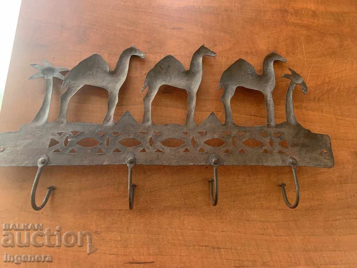 VINTAGE METAL COAT HANGER STAMPED RELIEF SHEET METAL - 6