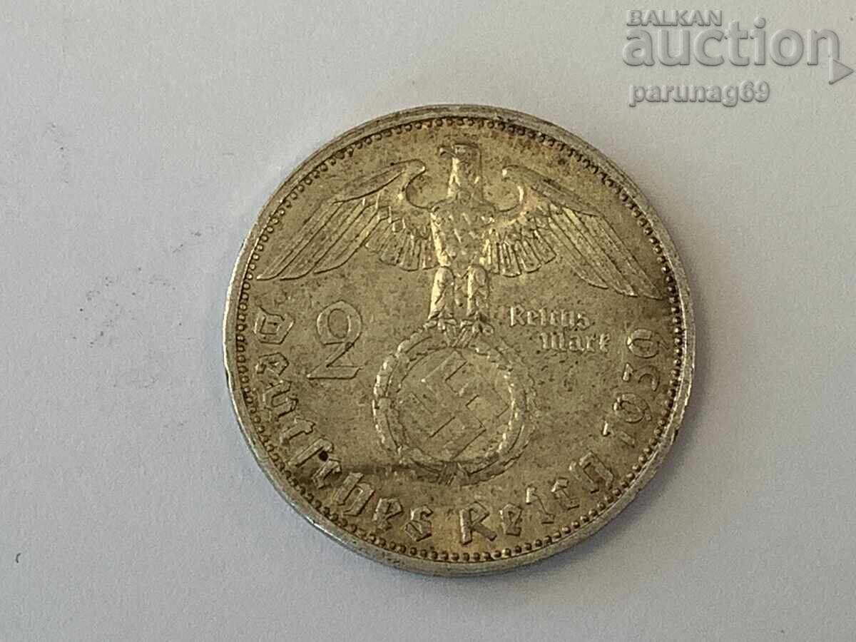 Germania 2 mărci 1939 A - Berlin Argint 0.625 Germania 2 mărci 1939 A - Berlin Argint 0.625