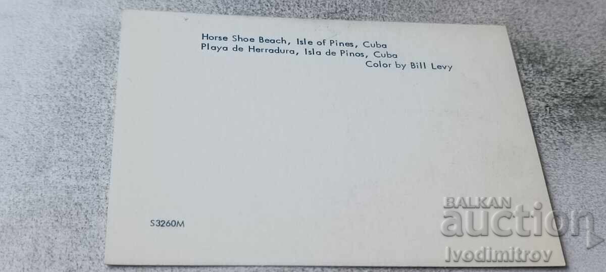 Postcard CUBA Isle of Pines Horse Shoe Beach with price € 0.34 | 0.66 BGN