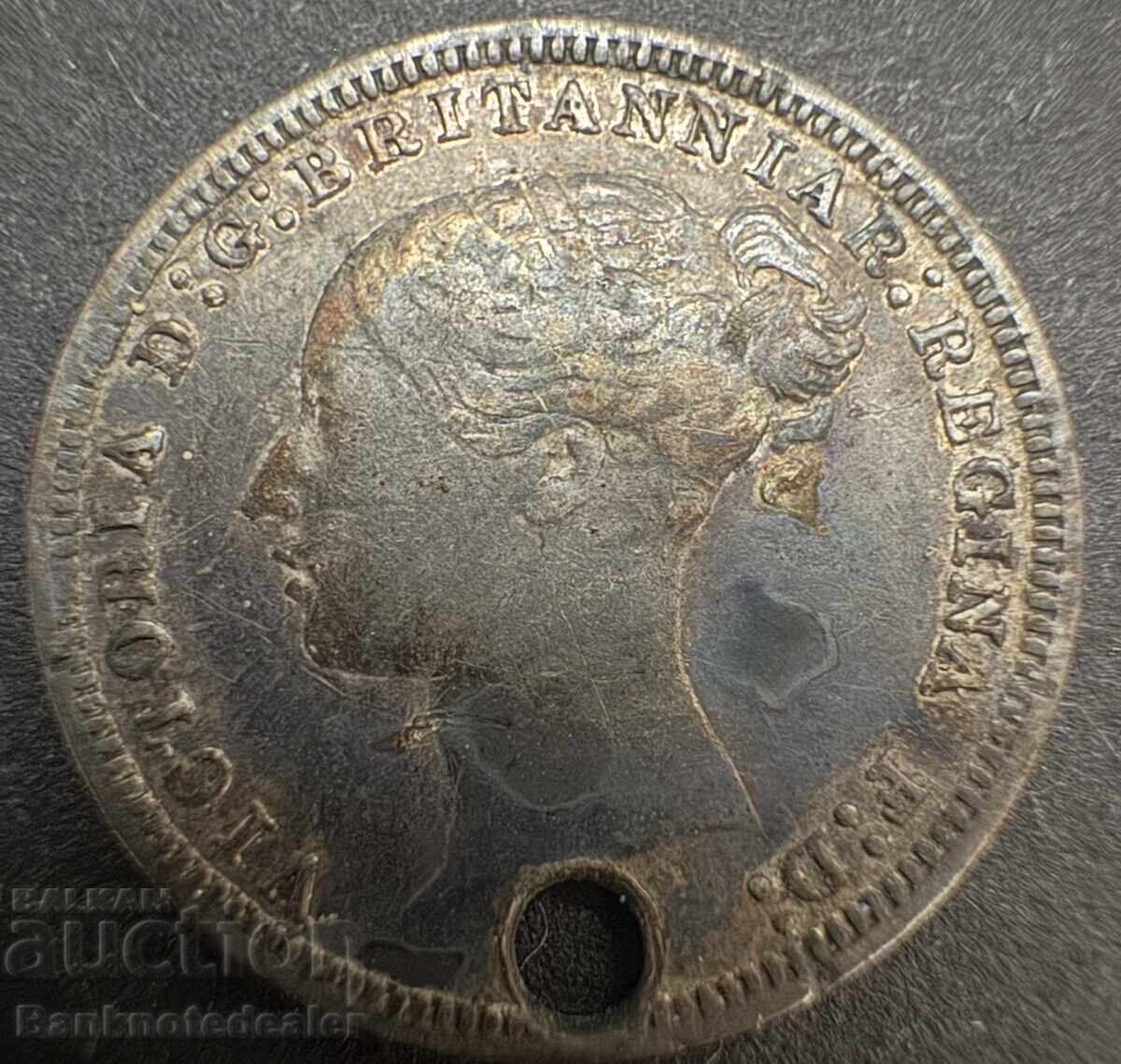 Great England 3 pence 1871 Queen Victoria .925 Silver с цена € 8.00 | 15.65 лв.