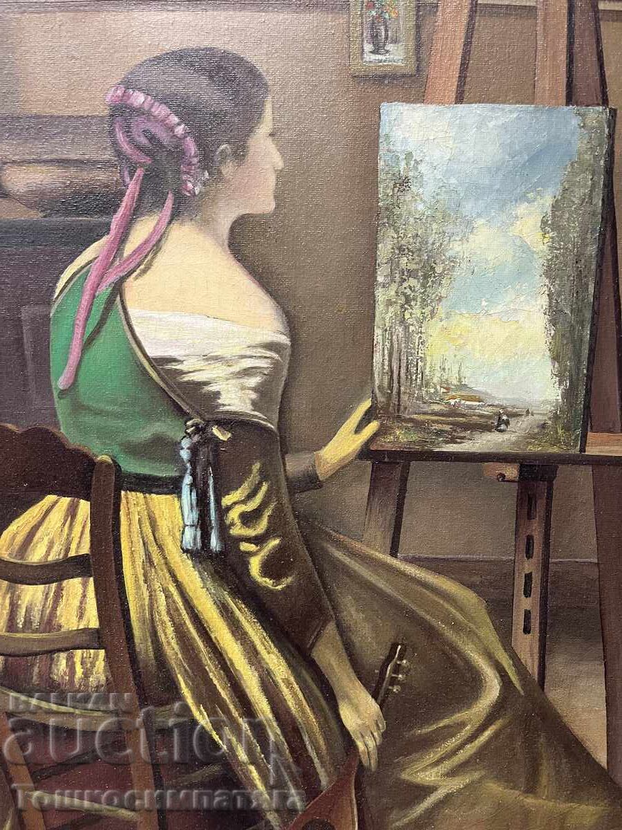 Licitație Pictură în ulei pe pânză