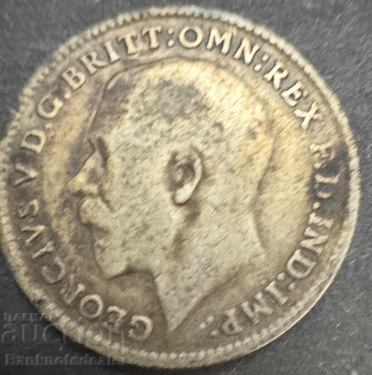Great Britain England 3d 1918 King George V .925 Silver with price € 6.00 | 11.74 BGN Great Britain England 3d 1918 King George V .925 Silver with price € 6.00 | 11.74 BGN