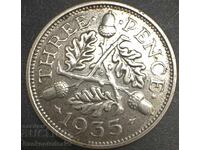 Great Britain England 3d 1935 King George V .500 Silver