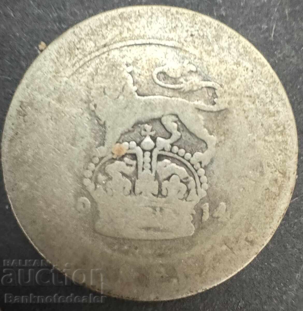 Great Britain England 6d 1914 King George V .925 Silver Great Britain England 6d 1914 King George V .925 Silver