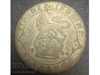 Great Britain England 6d 1924 King George V .500 Silver