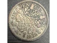 Great Britain England 6d 1936 King George V .500 Silver N2