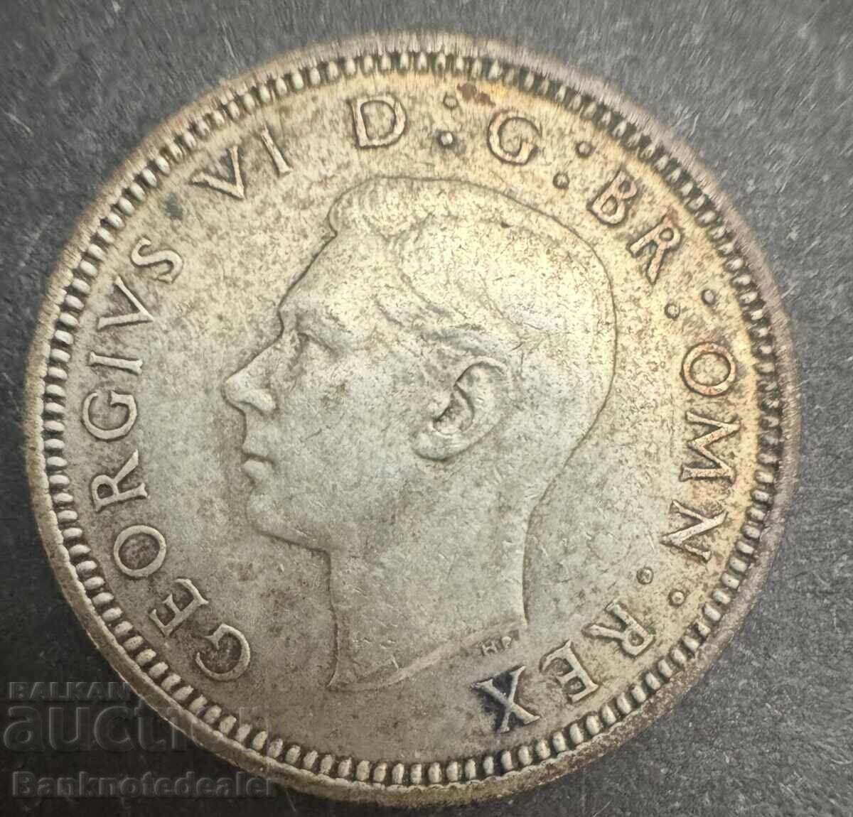 Marea Britanie Anglia 6d 1937 Regele George al VI-lea .500 Argint