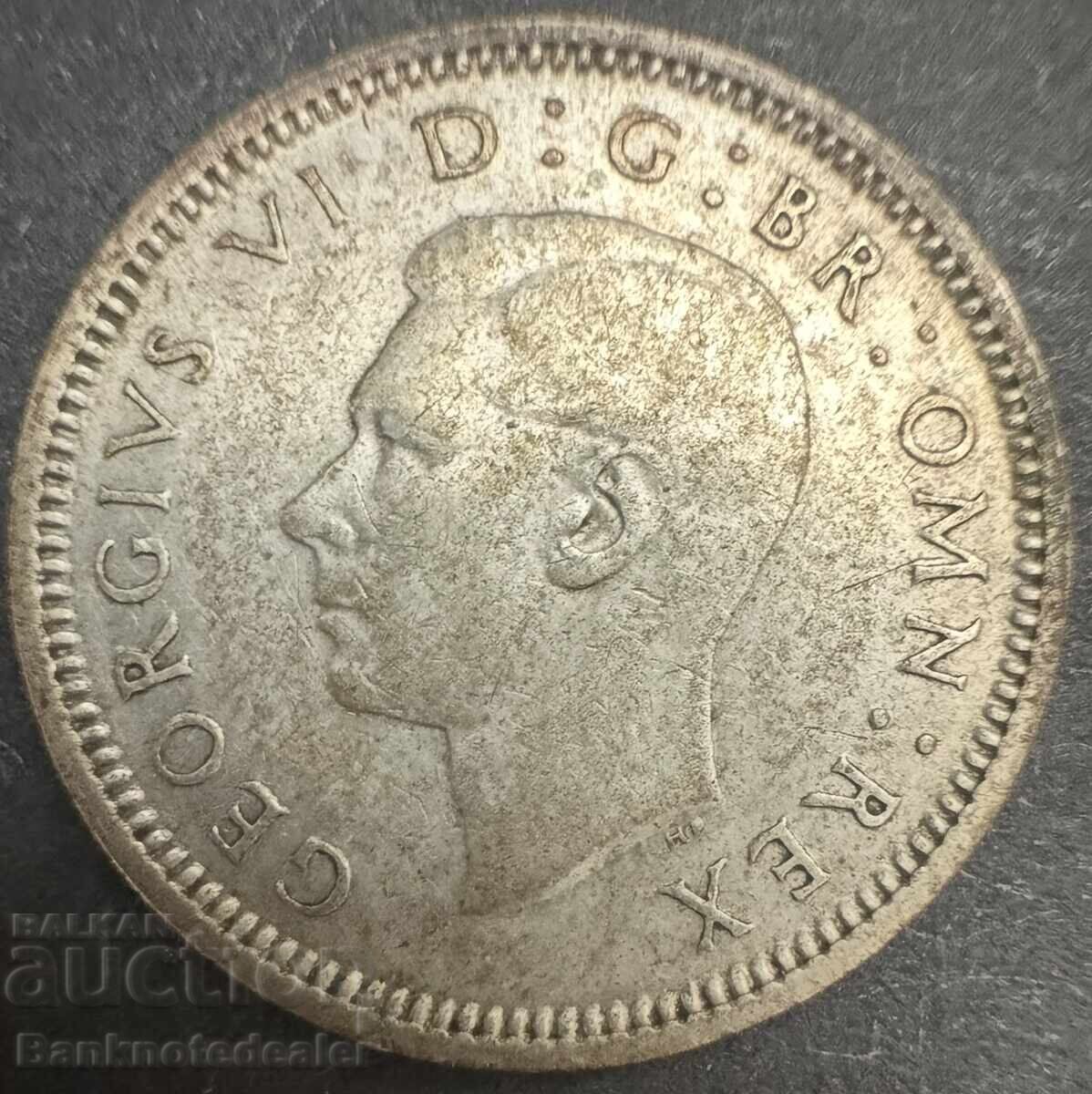 Marea Britanie Anglia 6d 1939 Regele George VI .500 Argint