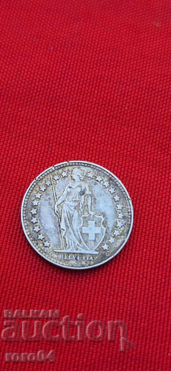 Licitație 1/2 FRANC - ELVEȚIA - ARGINT