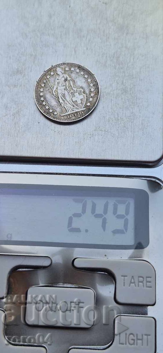 1/2 FRANC - ELVEȚIA - ARGINT - 7