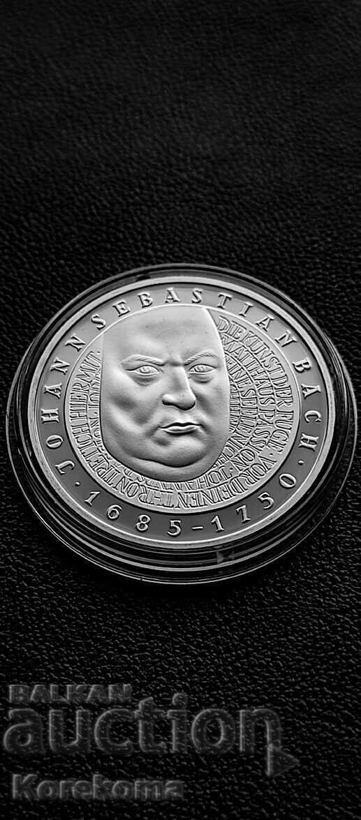 10 Герм.Марки 2000г.-С.Бах-Сребро от 1ст.БЗЦ.Чети описанието 10 Герм.Марки 2000г.-С.Бах-Сребро от 1ст.БЗЦ.Чети описанието