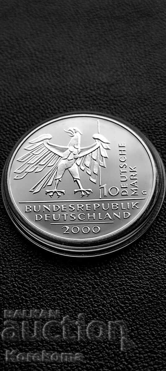 10 German Marks 2000-Unity-Silver from 1st issue. Read the description with price € 0.01 | 0.02 BGN 10 German Marks 2000-Unity-Silver from 1st issue. Read the description with price € 0.01 | 0.02 BGN