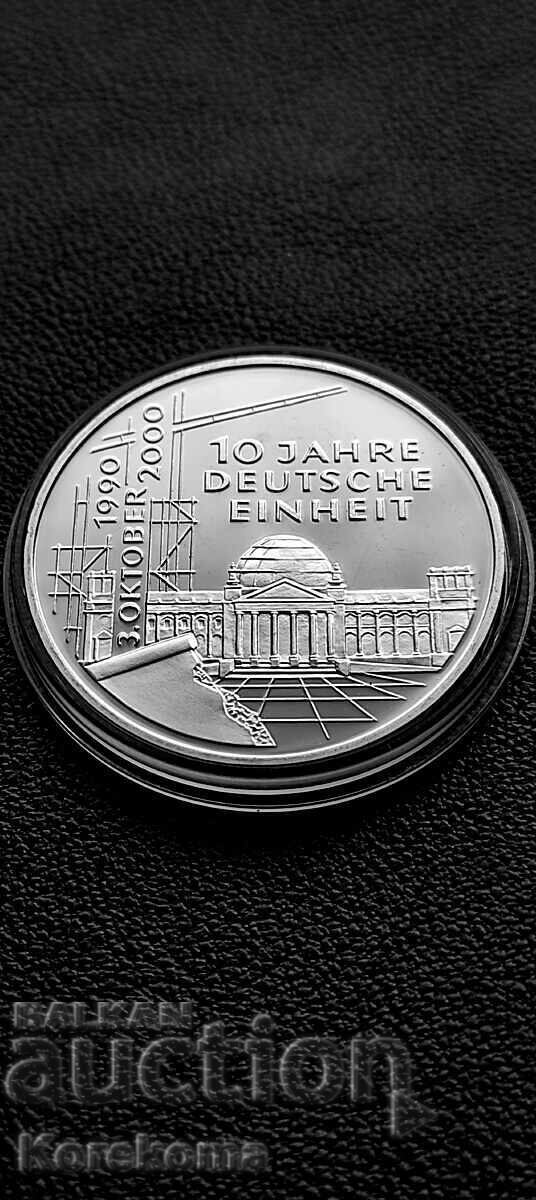 10 German Marks 2000-Unity-Silver from 1st issue. Read the description 10 German Marks 2000-Unity-Silver from 1st issue. Read the description