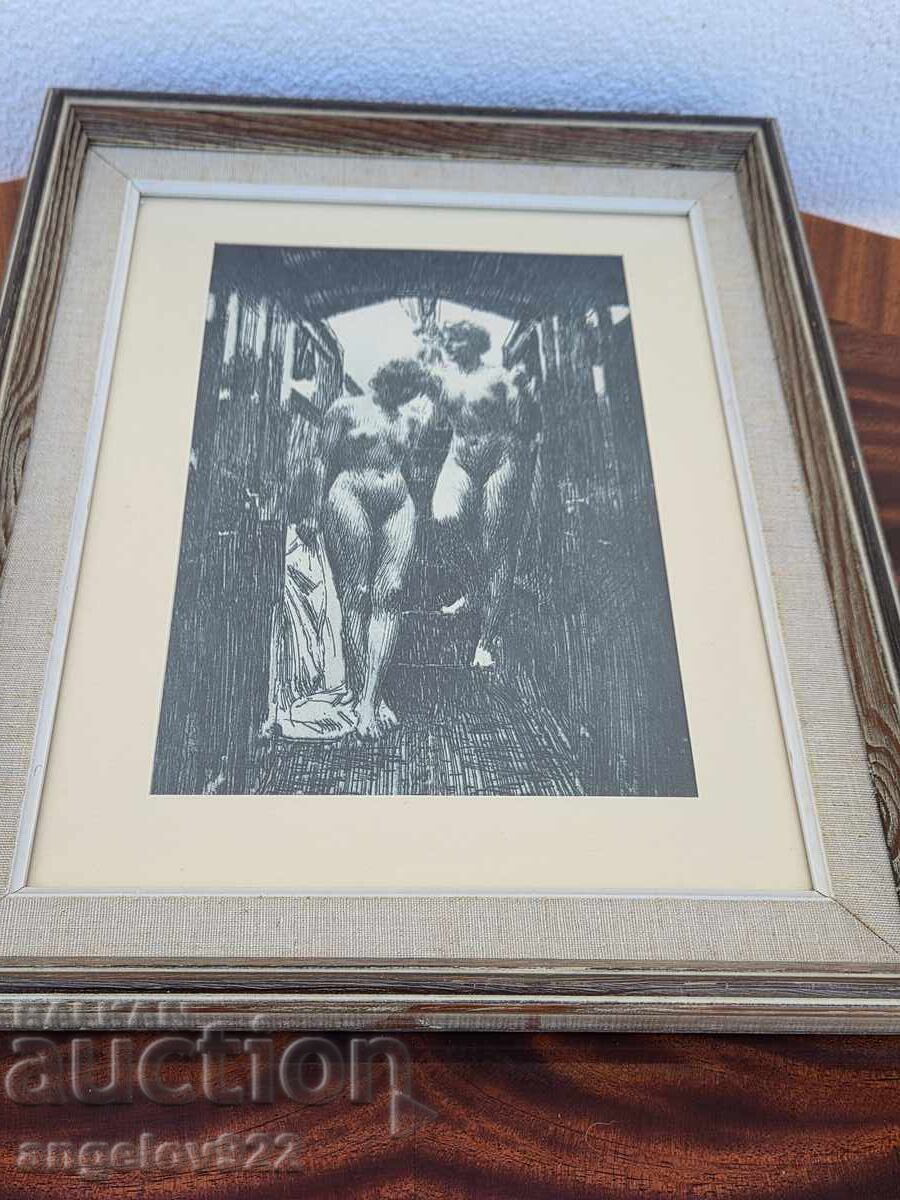Delivery of Reproduction in a beautiful wooden frame with glass!!! Delivery of Reproduction in a beautiful wooden frame with glass!!!