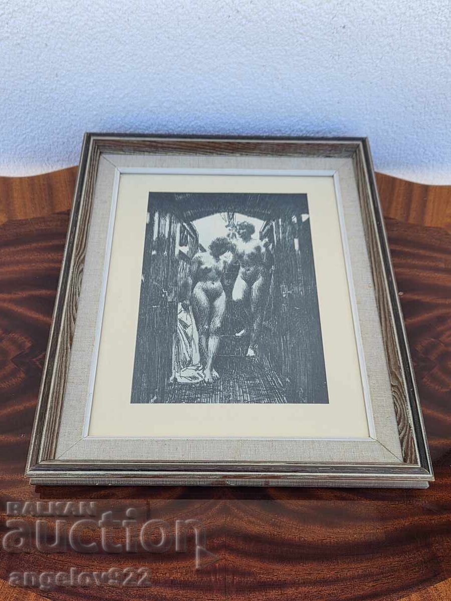Reproduction in a beautiful wooden frame with glass!!! Reproduction in a beautiful wooden frame with glass!!!