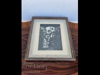 Reproduction in a beautiful wooden frame with glass!!!