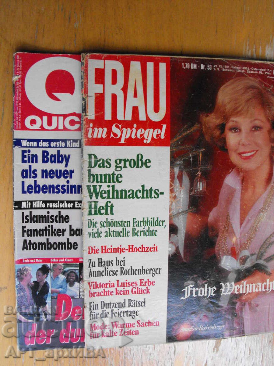 Revistă QUICK, revistă FRAU im Spiegel /în limba germană/