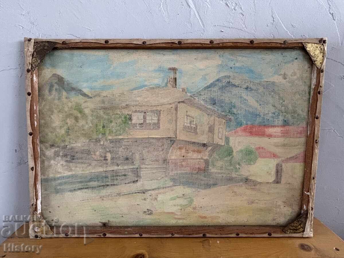 Painting "The Bobev House" – oil on canvas, 1968 - 7