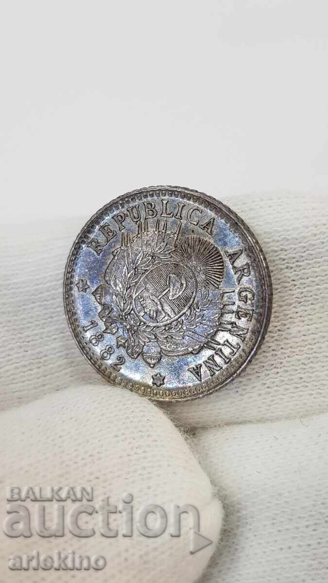Доставка на Колекционна сребърна монета 10 цента 1882 Аржентина