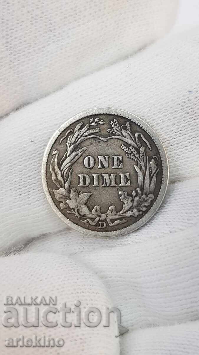 Рядка сребърна монета "ONE DIME" - 1914 с цена € 38.00 | 74.32 лв. Рядка сребърна монета "ONE DIME" - 1914 с цена € 38.00 | 74.32 лв.