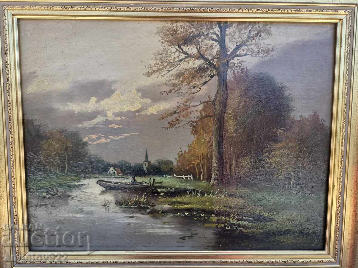 Old Original Oil Painting on Fiberboard!!! - 5 Old Original Oil Painting on Fiberboard!!! - 5