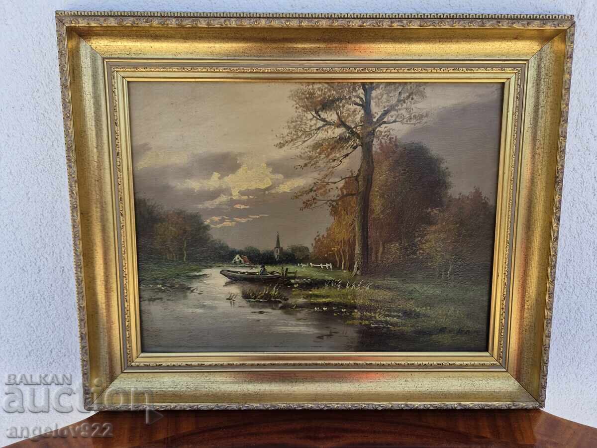 Old Original Oil Painting on Fiberboard!!! Old Original Oil Painting on Fiberboard!!!