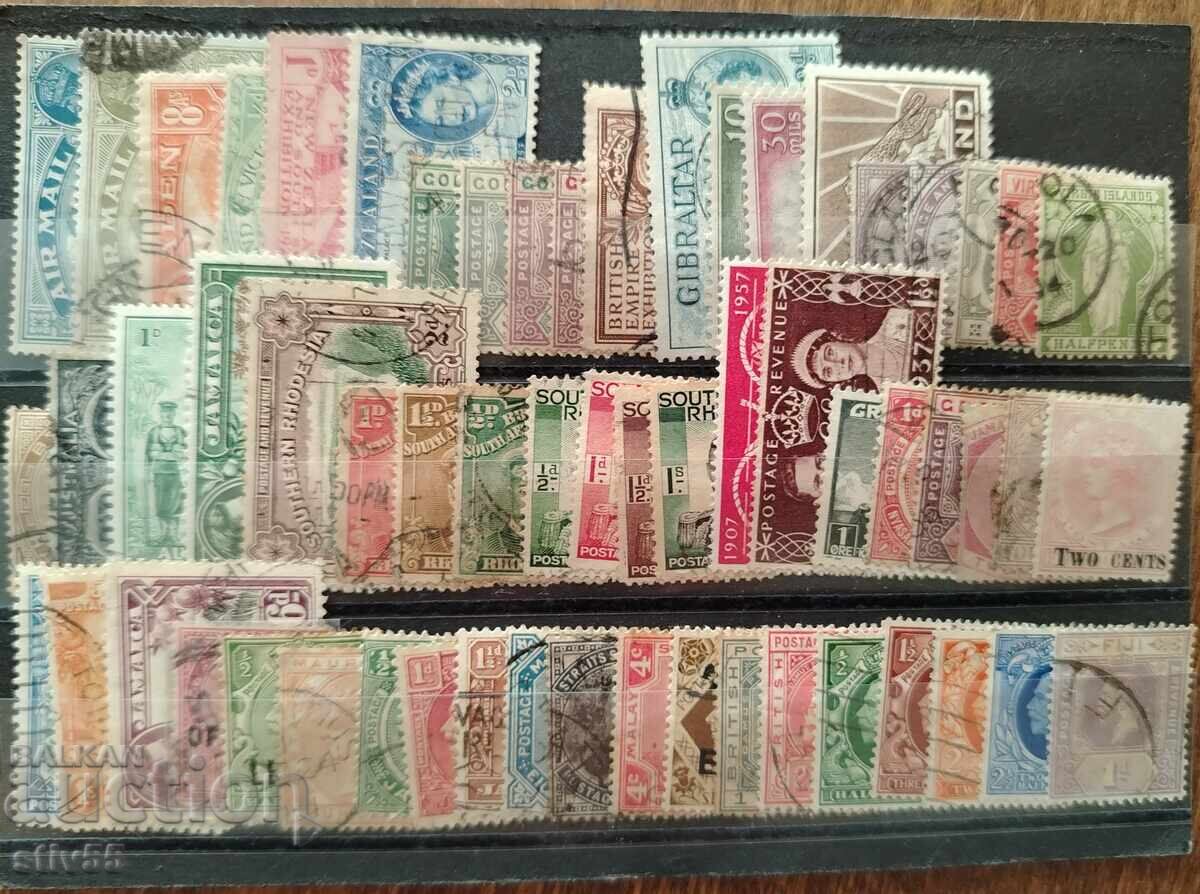 Lot of British colonies 60 pcs