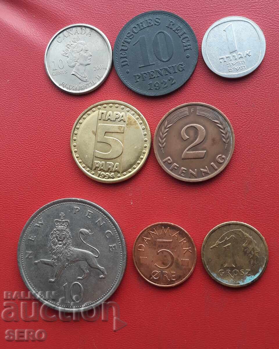 Mixed lot of 8 coins