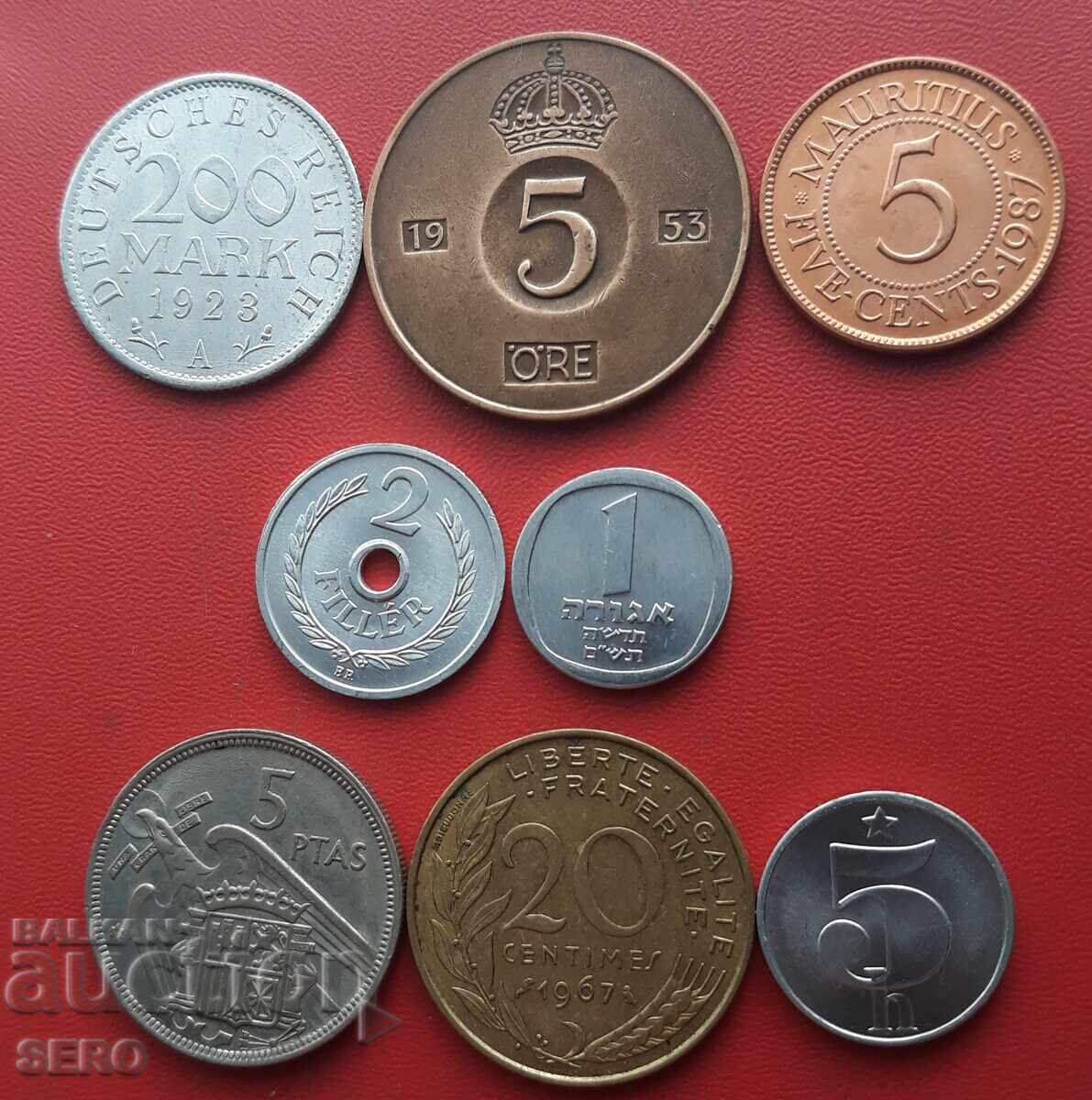 Смесен лот от 8 монети