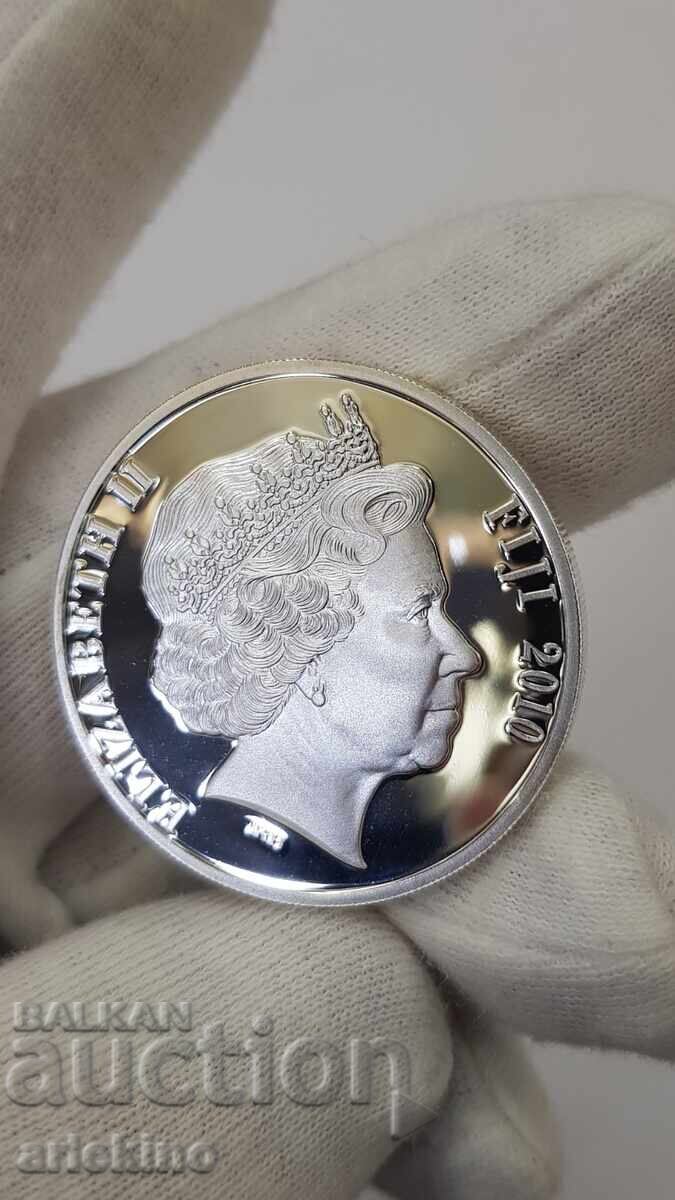 Rare Silver Coin 10 Dollars 2010 "FIJI" Railways - 6