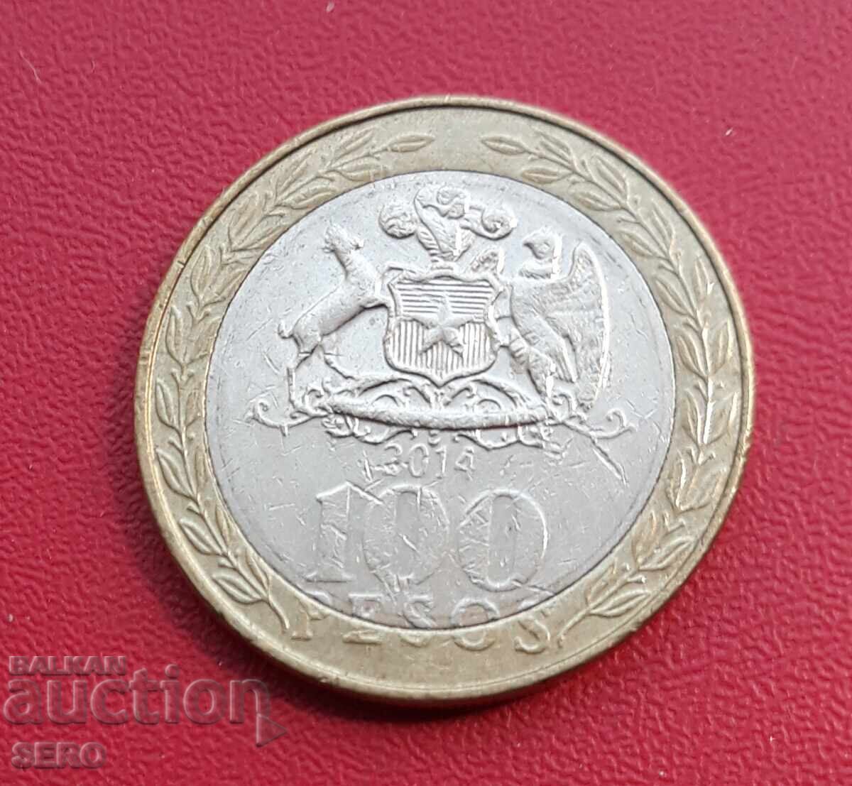 Chile-100 pesos 2014