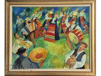Virginia Stoyanova Wedding 1996 large beautiful oil painting