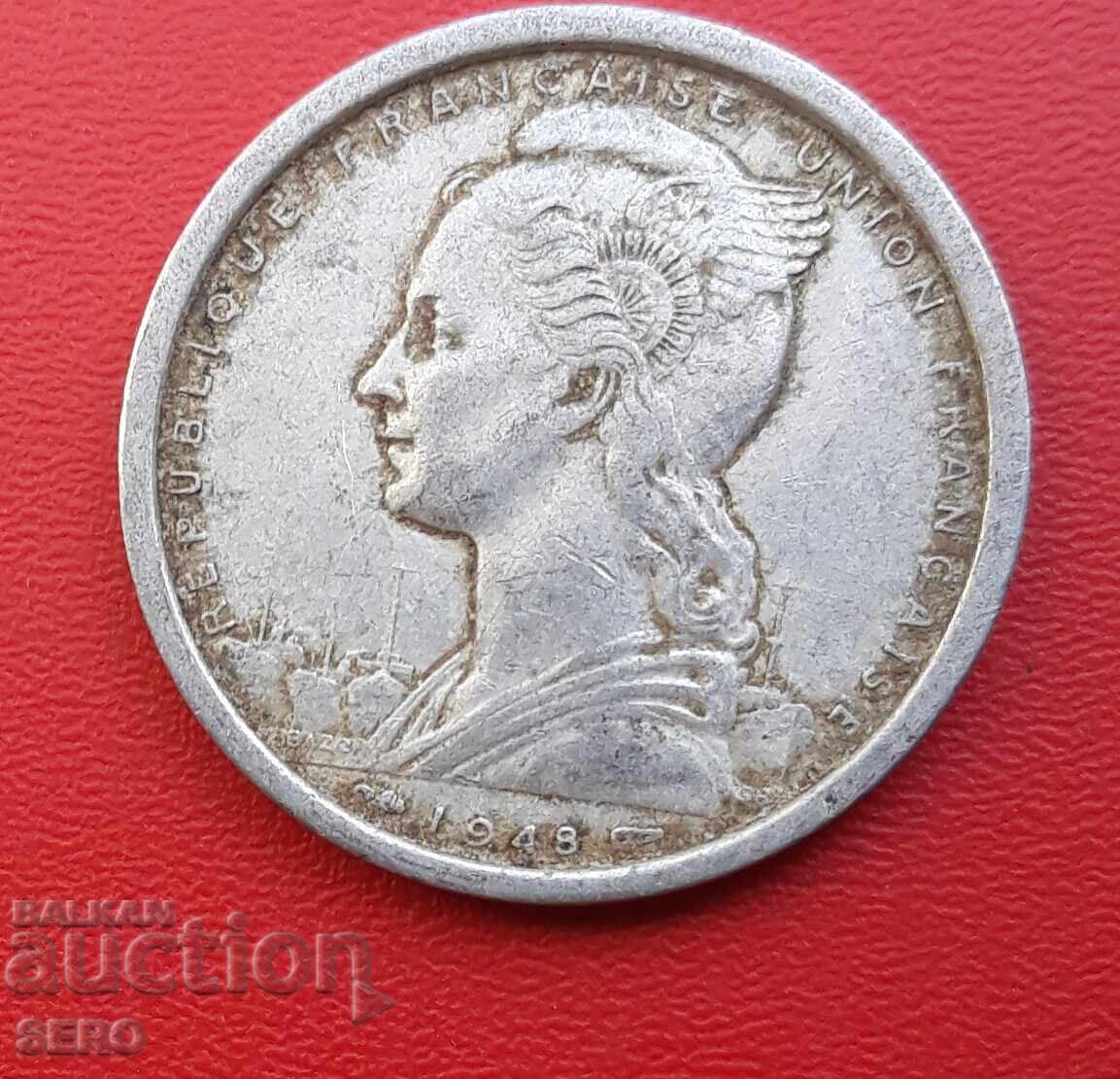 Камерун/подопечна територия на ООН/-2 франка 1948-рядка с цена € 3.01 | 5.89 лв.