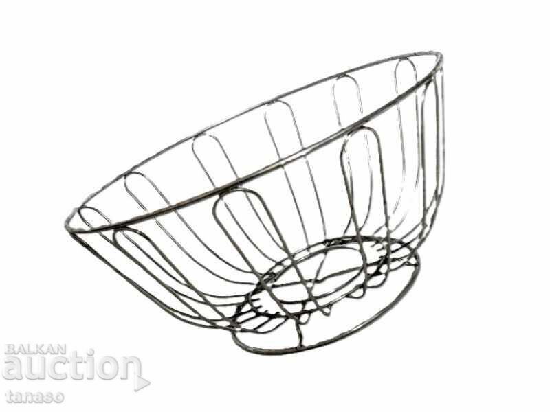 Wire fruit bowl metal, mid-20th century - 6