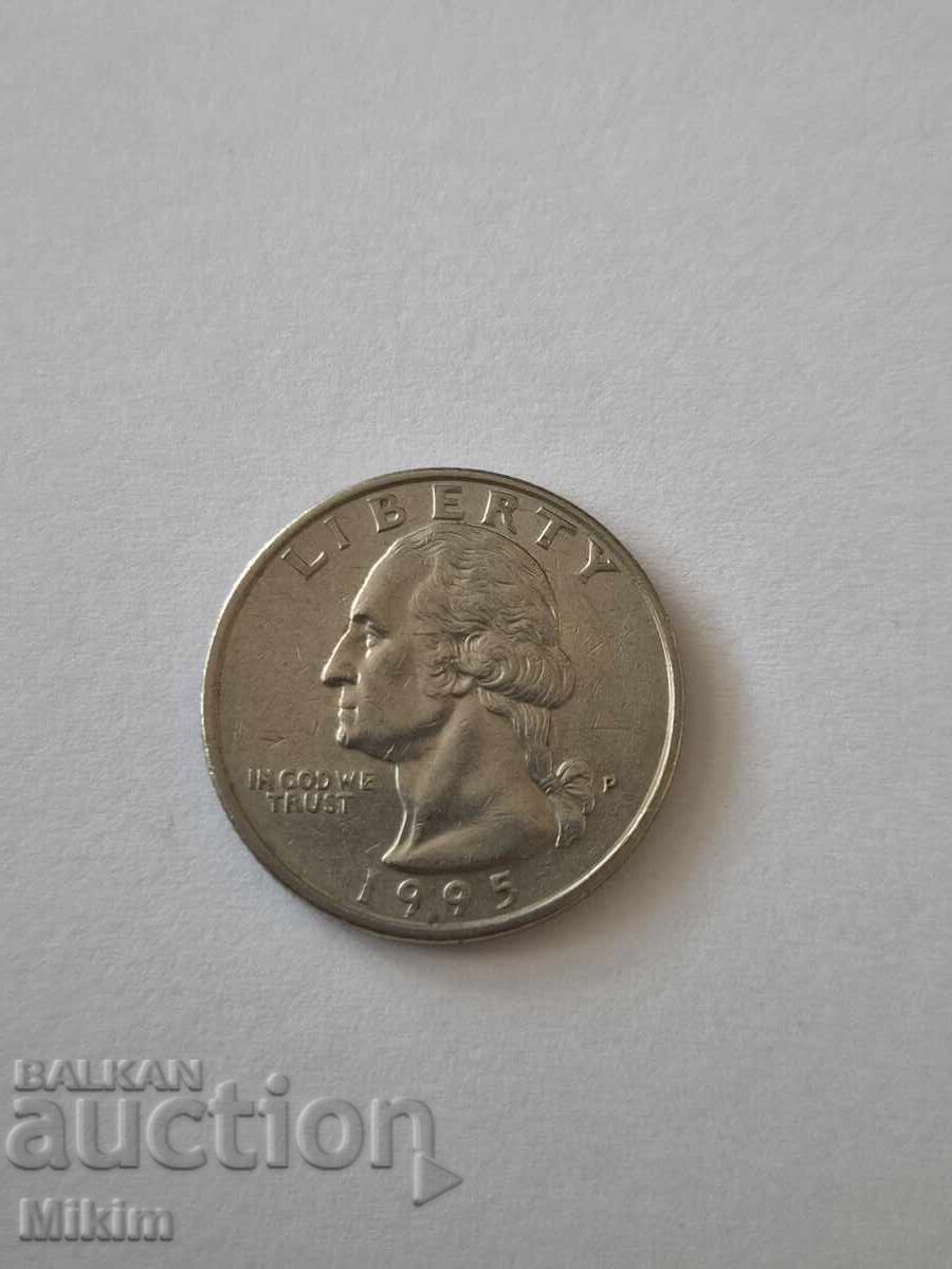 1/4 dollar coin 1995 USA with price € 0.01 | 0.02 BGN