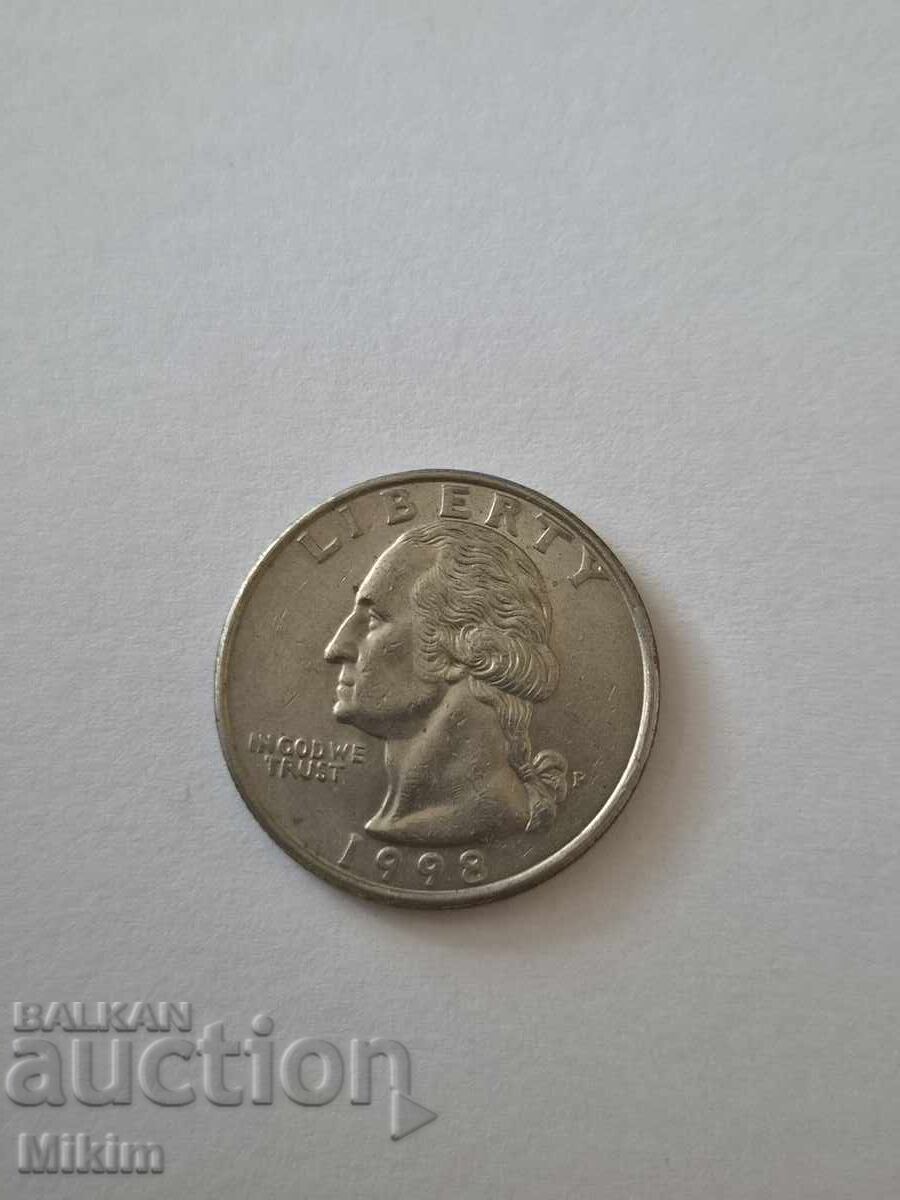 1/4 dollar coin 1998 USA with price € 0.01 | 0.02 BGN